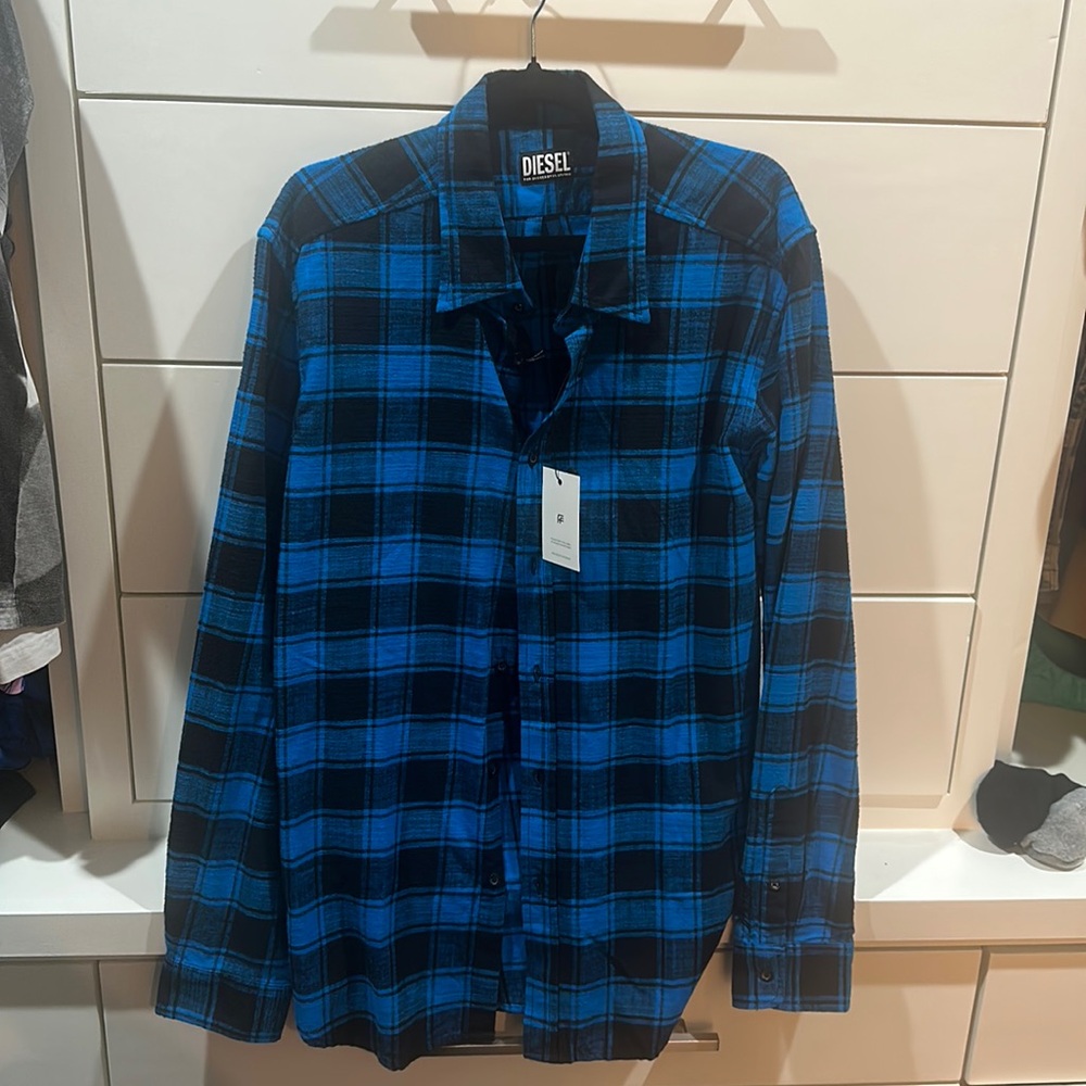 Diesel Flannel blue and black size XL